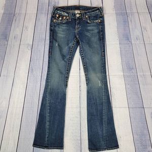 True Religion Vintage Y2K Joey Low Rise Twist Flare Leg Jeans Size 26